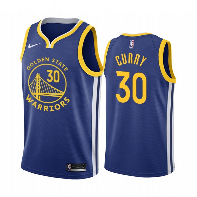 Men Golden State Warriors 30 Curry Game blue new Nike NBA Jerseys